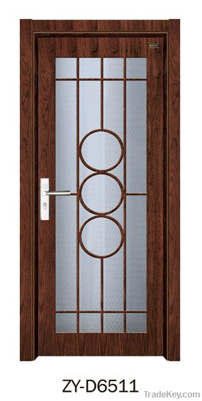 Wood Glass Door, Solid Wooden Door with Glass