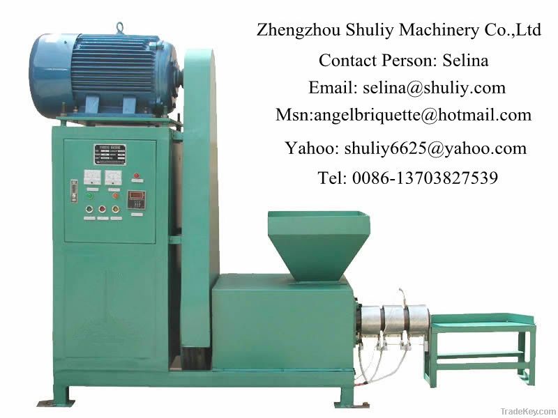 Charcoal Briquette Machine /  wheat husk charcoal briquette making mac