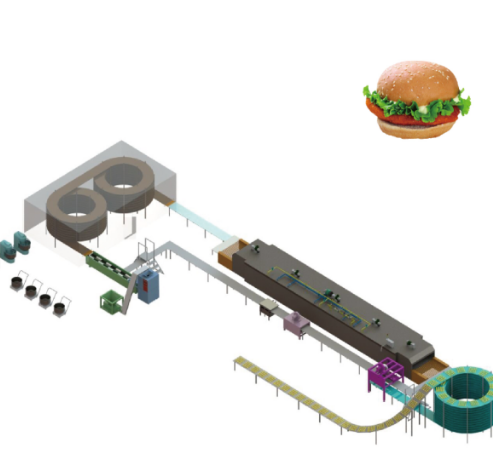 Round Bread Lines for the Production of Hamburger, Hot Dog, Stamped Bread and Finger Rolls