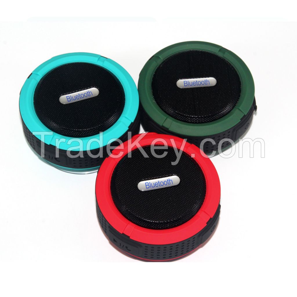 Bluetooth Speaker sucker waterproof outdoor climbing Bluetooth stereo speaker with hook