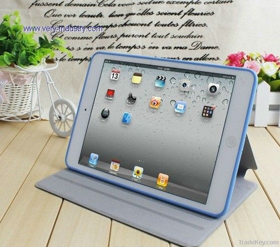 360 degree rotating ultrathin cover leather case for ipad mini