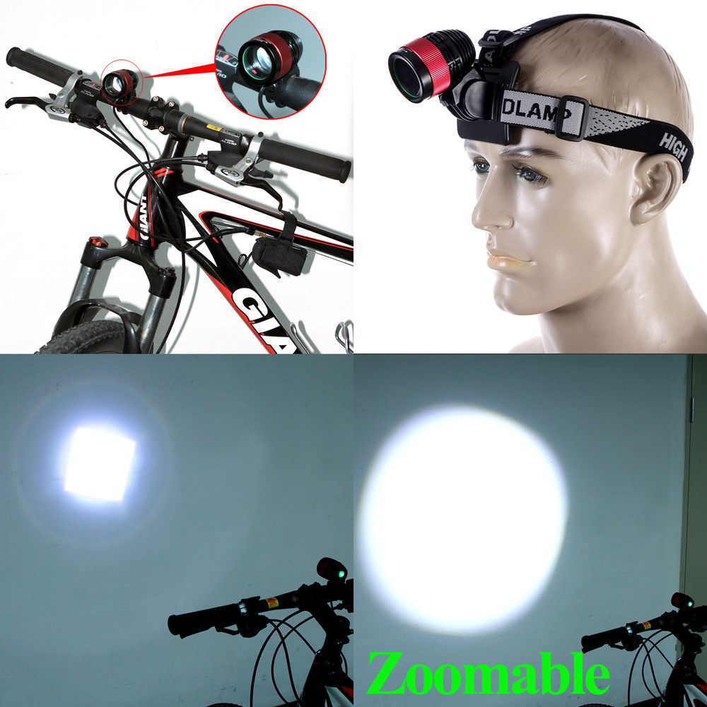 Zoomable CREE T6 LED Bike Light Bicycle Front Lamp Headlight Headlamp