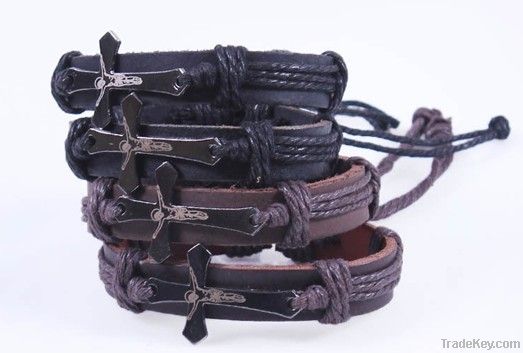 handmade jewelry punk leather bracelet bangle