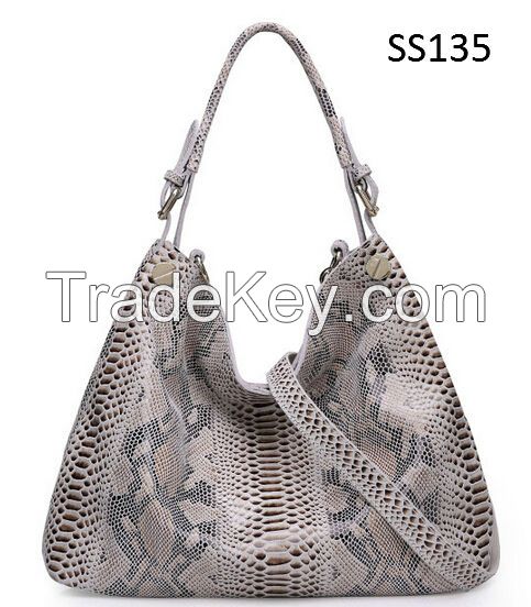 Lady&#039;s Snakeskin Tote Hobo Handbag Shoulder Bag