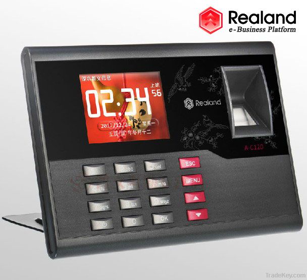 Fingerprint Time attendance TFT TCP/IP Time Recorder Clock System