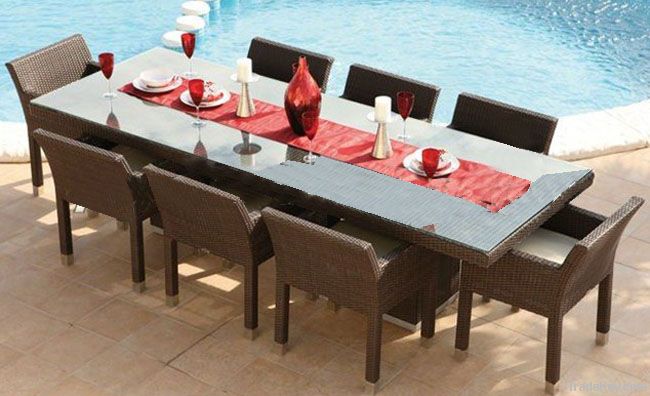 outdoor garden rattan dining furniture