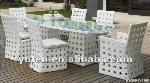 aluminum rattan garden dining furniture