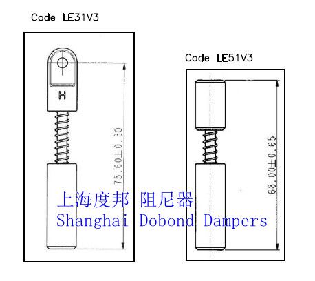 Oven damper Linear dampers, soft closing