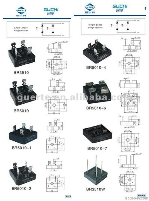 Excellent performance single-phase bridge Rectifier BR3510