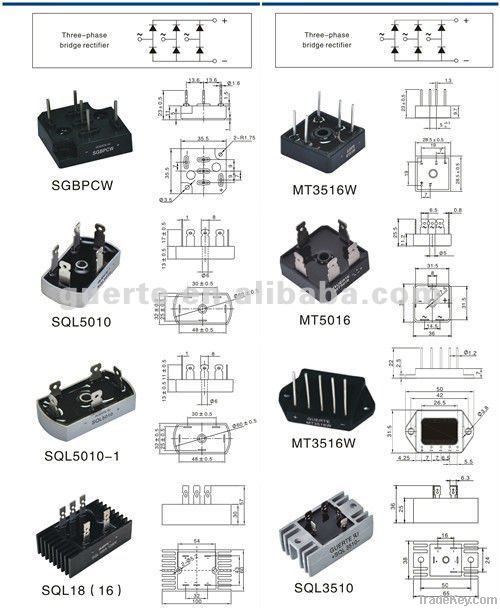 Excellent performance single-phase bridge Rectifier BR3510