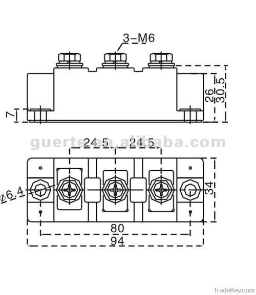 Single phase Bridge Rectifier Module MDC160-16