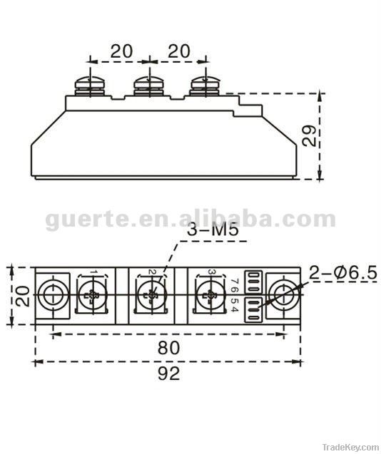 Excellent performance rectifier module MDC90A1600V