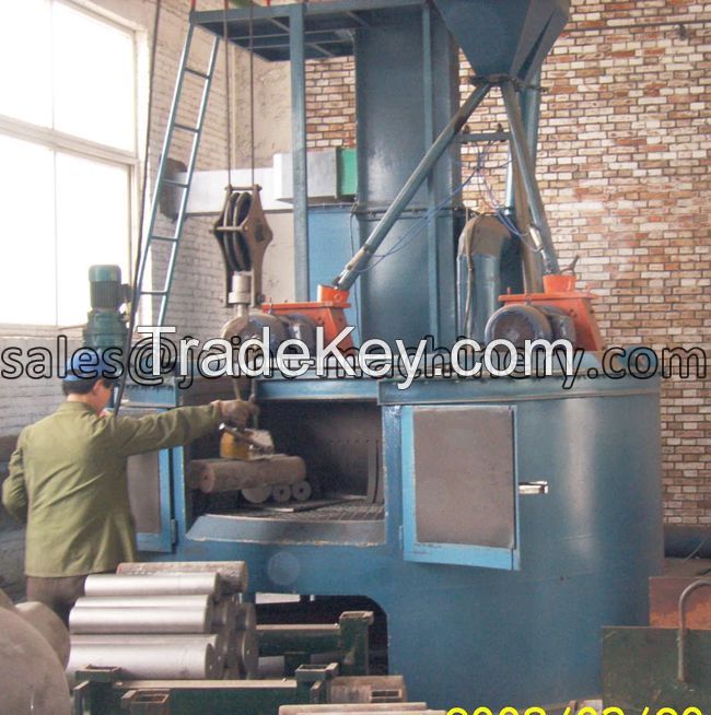 Rotary table shot blasting machine