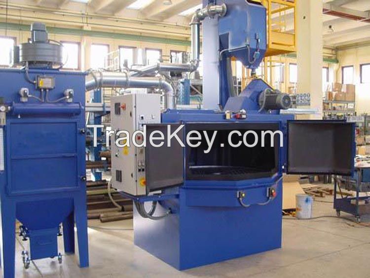 Rotary table shot blasting machine