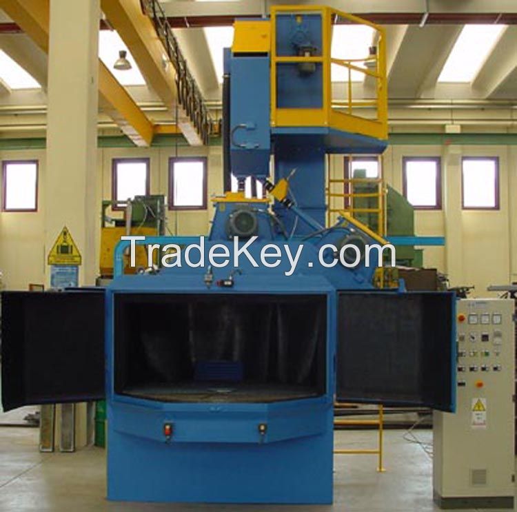 Rotary table shot blasting machine