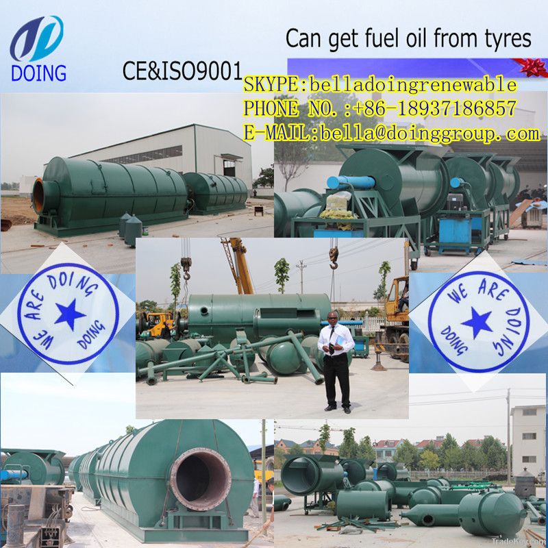 High profit waste to oil machine turn waste tyre plastic to fu