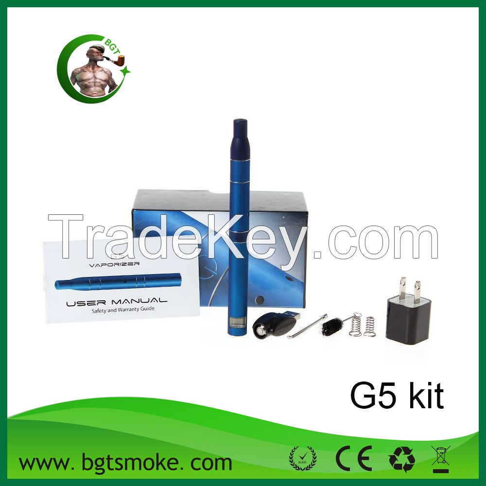 2015 new product electronic cigarette dry herb weed smoking vaporizer G5