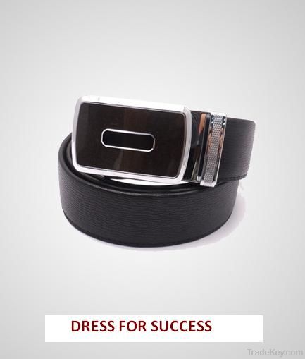 Men&#039;s belts Black Dress Genuine Cow Leather Belt  Auto Lock Buckle