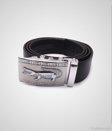 Men's belts Black Genuine Cow Leather Belt Crocodile Auto Lock Buckle