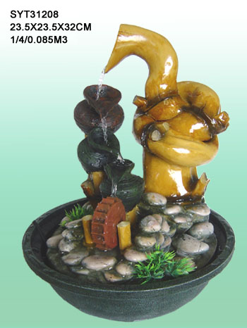 Resin Bamboo water fountain(with waterwheels)