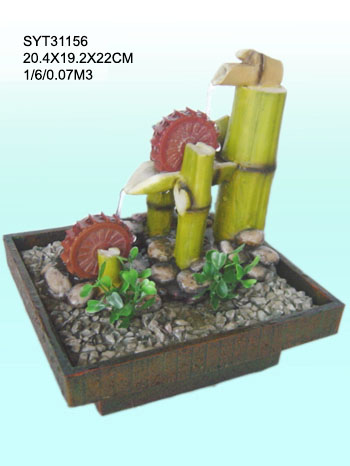 Resin Bamboo water fountain(with waterwheels)