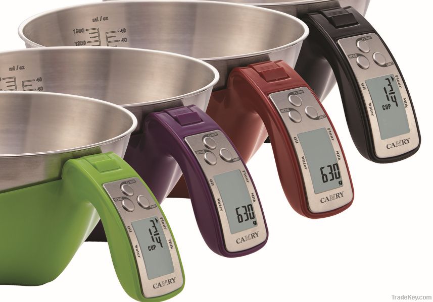 Camry Electronic Kitchen Scale with A Stainless Steel Bowl