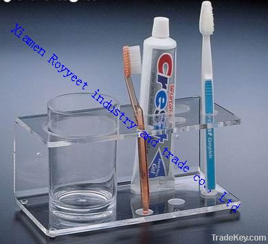 Acrylic tooth brush holder