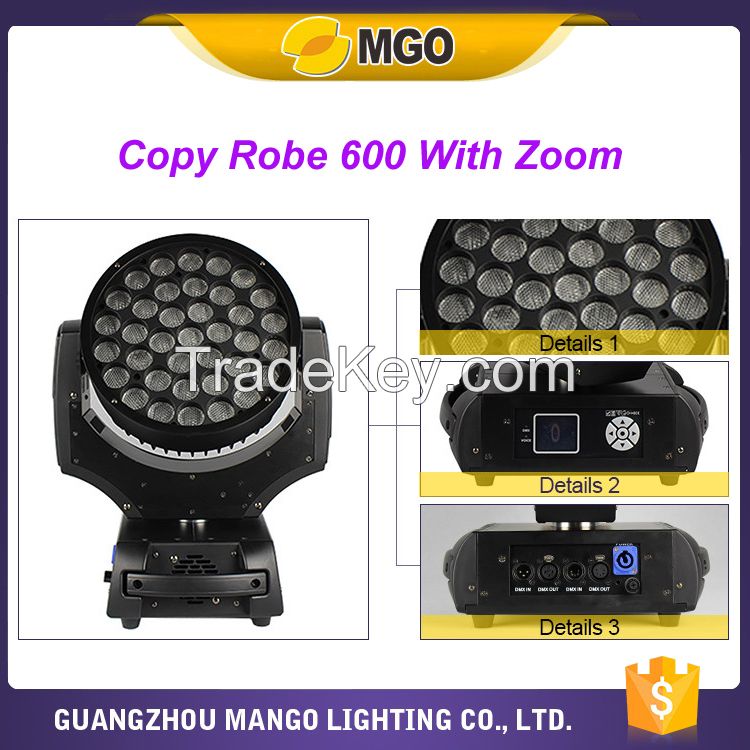 DMX Robe 600 37pcs 4 in 1rgbw moving head led beam