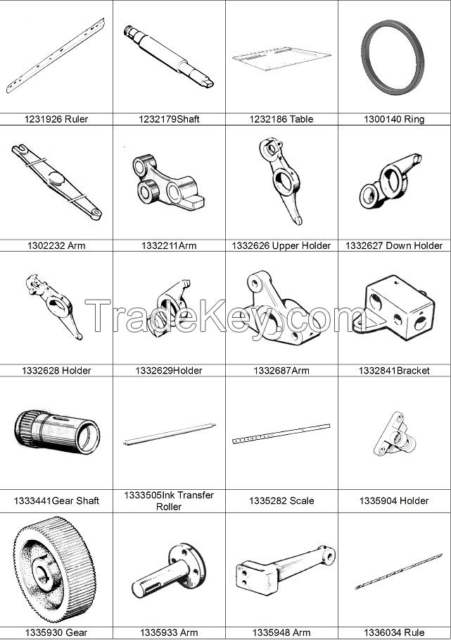 Spare parts for Solna 25 sheet fed offset printing press