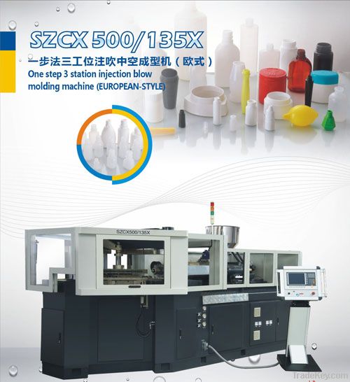 SZCX500/135Xone step 3 station injection & blow molding machine