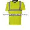 EN471 &amp; ANSI 100% polyester fluorescent color t-shirt