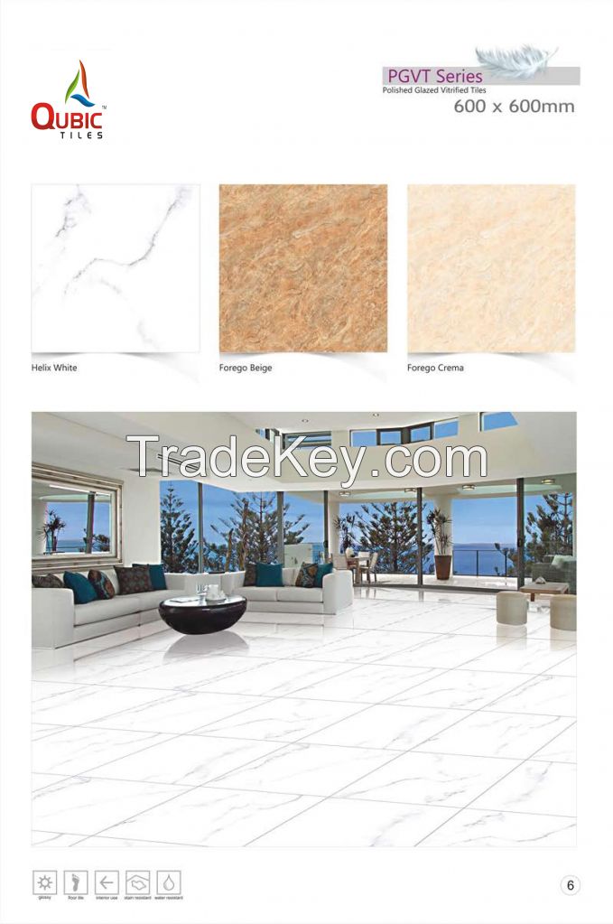 600x600 Glaze Polished Porcelain Tiles