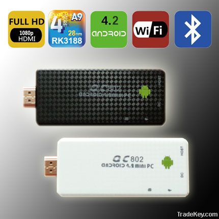 Hot Mini PC Andriod 4.2+2GB/16GB+Quad-Core Rk3188+HDMI Output (TV) +3D