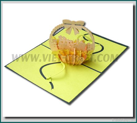 Flower 3d pop up greeting card