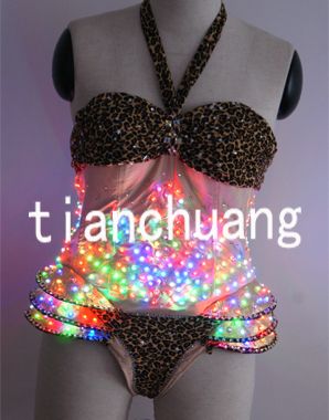 Sexy Leopard Grain LED Light Dress