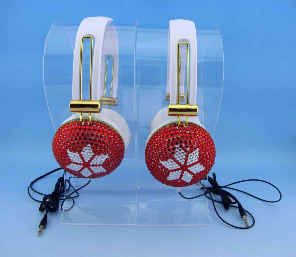 diamond fashionable headphone high-quality headphone for mp3/mp4/pc