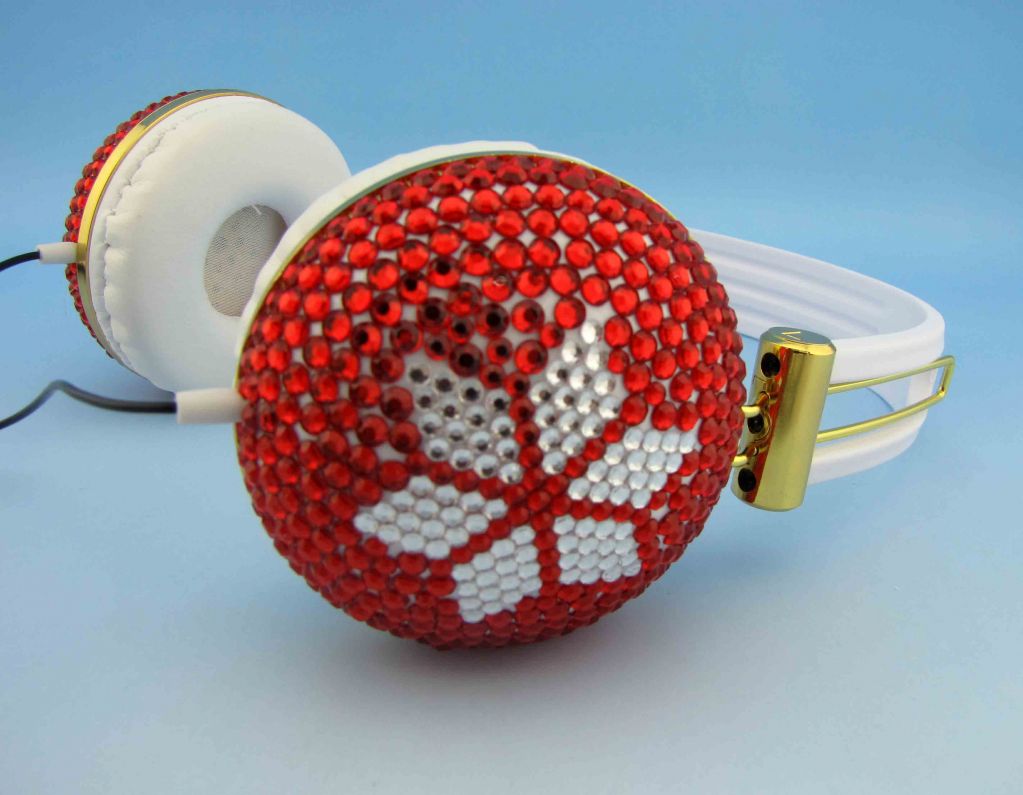 diamond fashionable headphone high-quality headphone for mp3/mp4/pc