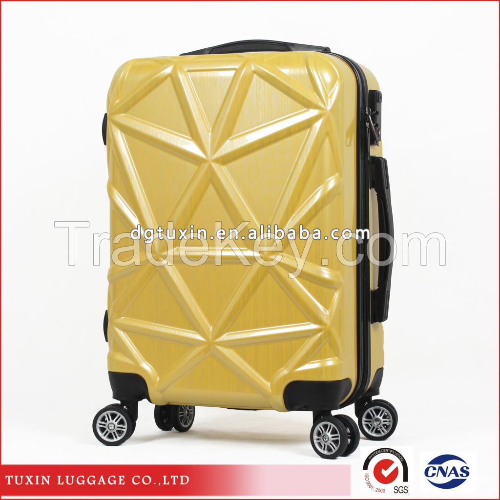 Fashionable abs+pc travel luggage/pc trolley luggage bag/suitcase set