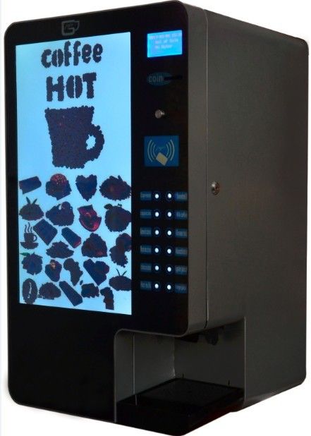 coffee vending machine with 22inch LED screen and grinder function