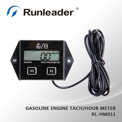 Digital Motorcycle Spark Plug Wire Hour Meter Tachometer For Gasoline Engine 2/4 Stroke