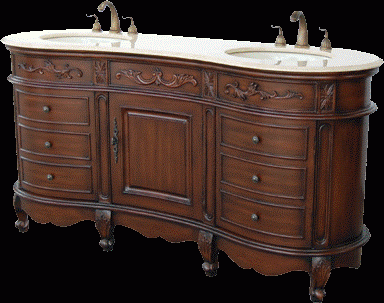 Solid wood bathroom cabinet