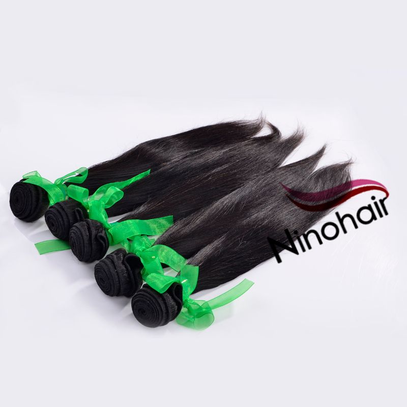 5A Grade Brazilian Virgin Remy Straight Hair 1B Color 100G Per Bundle 12-30Inch 100% Unprocessed Human Hair Weaving