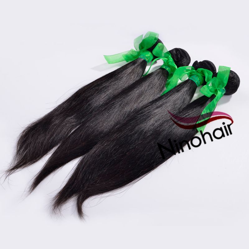 5A Grade Brazilian Virgin Remy Straight Hair 1B Color 100G Per Bundle 12-30Inch 100% Unprocessed Human Hair Weaving