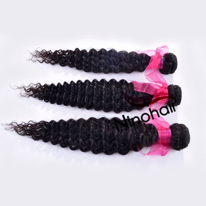 Virgin Braizlian Hair Deep Curly Wave Natural Color 100% Human Hair Virgin Unprocessed Hair Bulk 