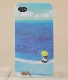 case with caricature, noctilucent for IPHONE4