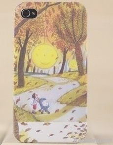 case with caricature, noctilucent for IPHONE4