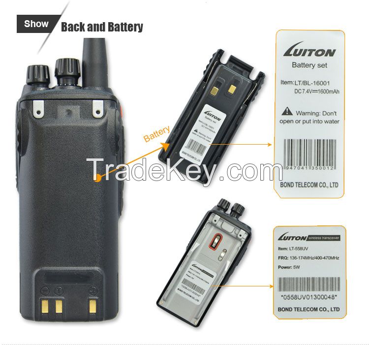 Hot-selling LT-558UV 2 band walkie talkie