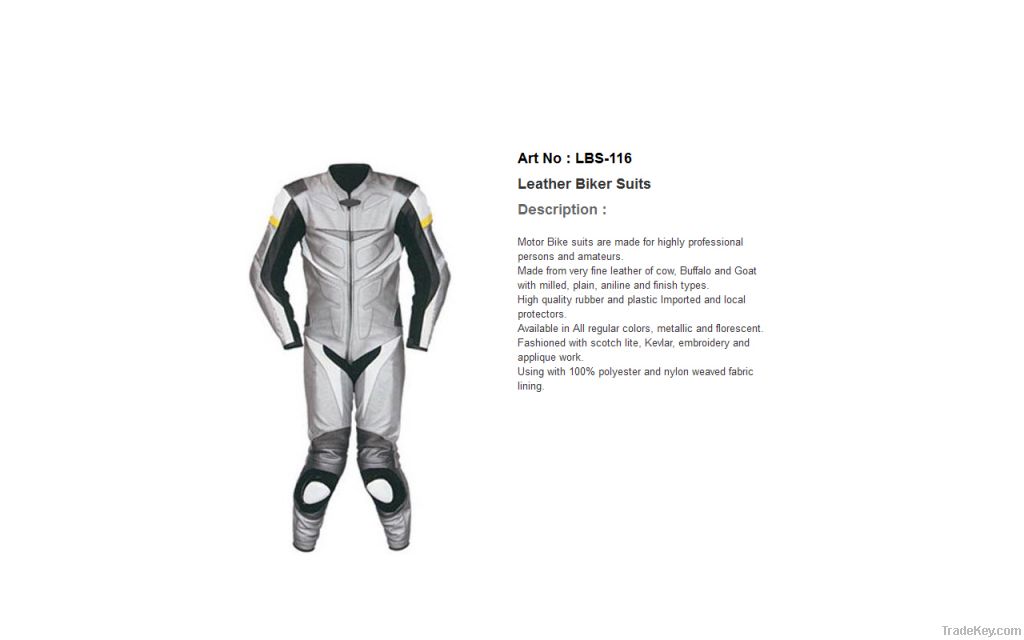 Leather motorbike suit