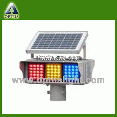 LED traffic light, solar LED traffic light, traffic signal, warning light