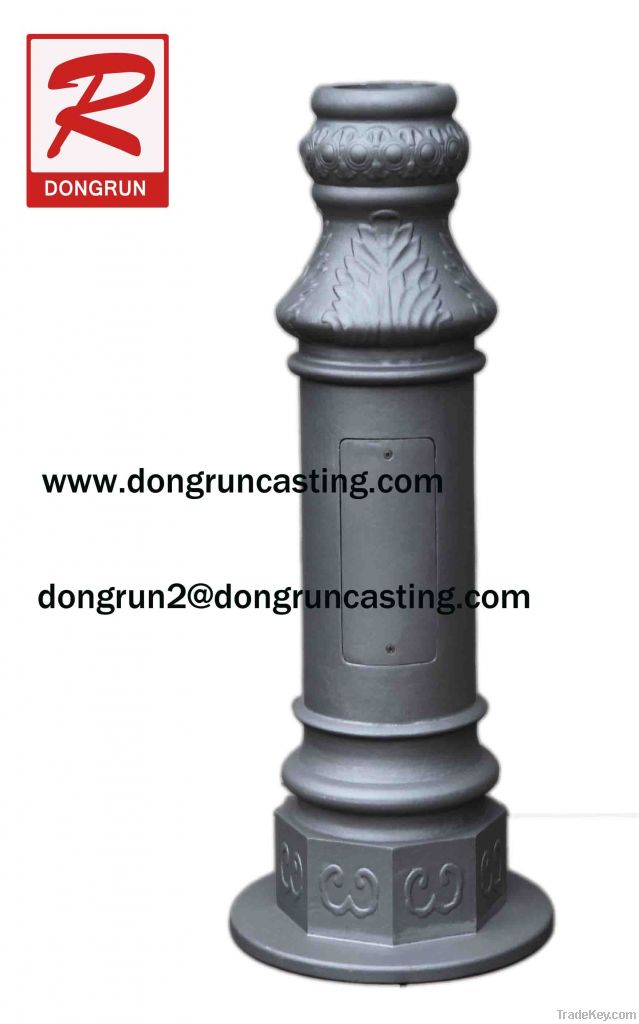 Cast aluminum street light poles base finish by sand casting